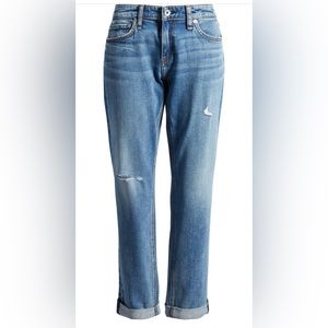 Tag & Bone Dre Distressed Low Rise Slim Boyfriend Jeans